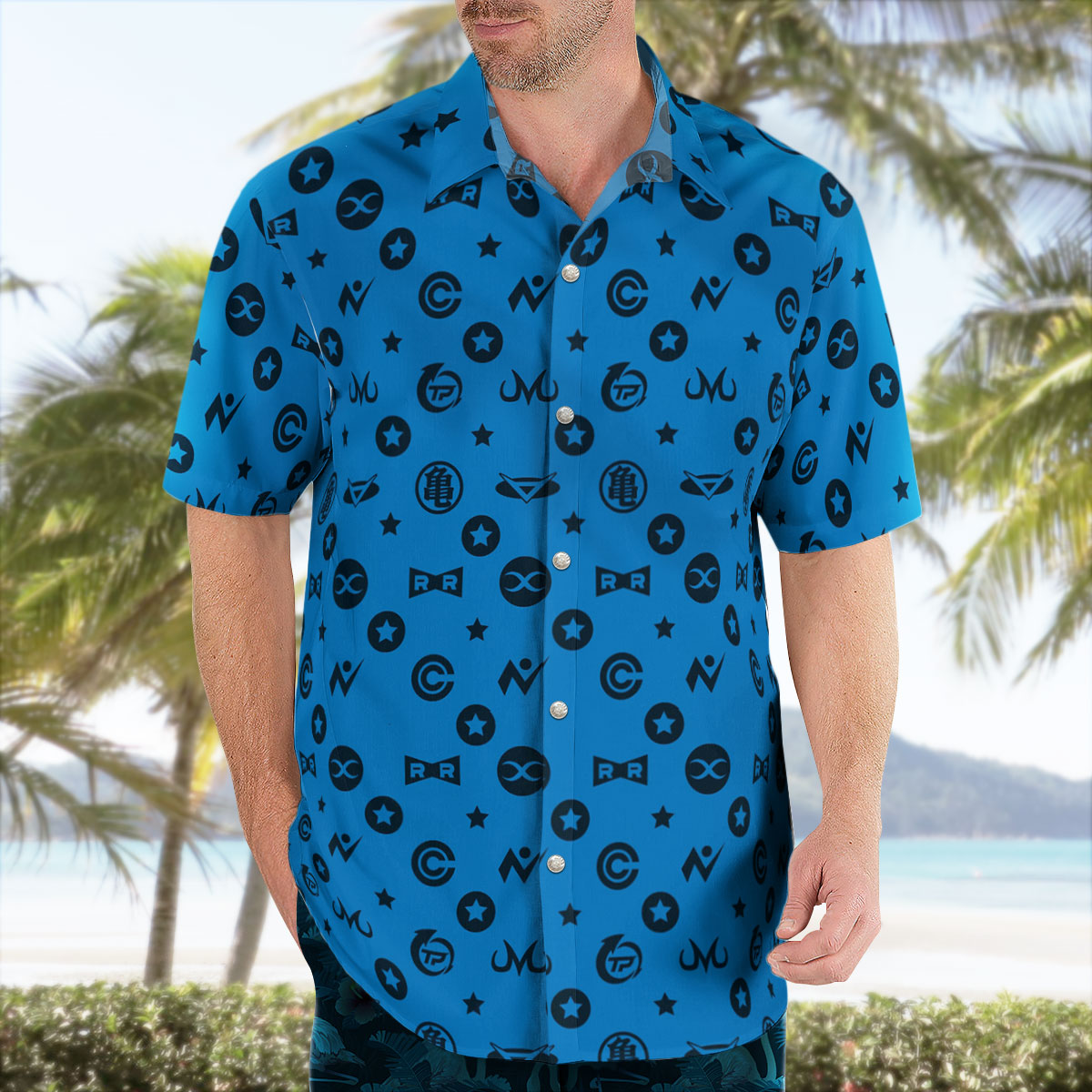 Anime Dragon Ball Symbol Pattern Hawaiian Shirt 6 Dragon Ball Symbol Pattern Hawaiian Shirt