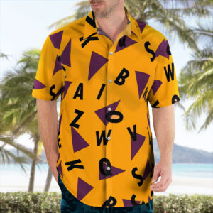 Master Roshi Pattern Dragon Ball Z Button Up Hawaiian Shirt