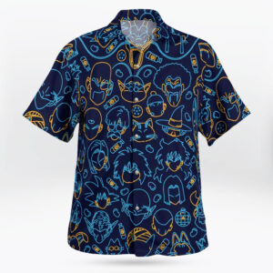 Dragon Ball Z Sketch Characters Pattern Hawaiian Shirt