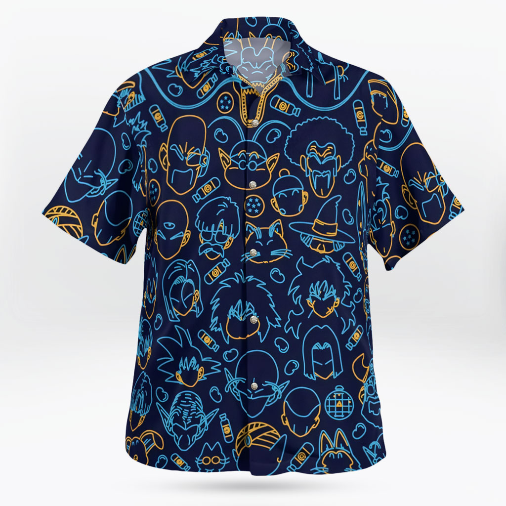 Dragon Ball Z Sketch Characters Pattern Hawaiian Shirt 6 Dragon Ball Z Sketch Characters Pattern Hawaiian Shirt