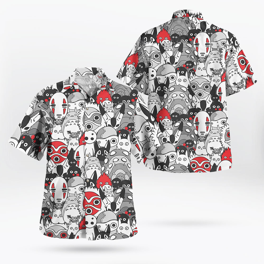 Ghibli Faces Frenzy Hawaiian Shirt 6 Ghibli Faces Frenzy Hawaiian Shirt