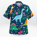 Herbivore Dinosaur Hawaiian Shirt – Brachiosaurus & Palm Tree Tropical Aloha Shirt