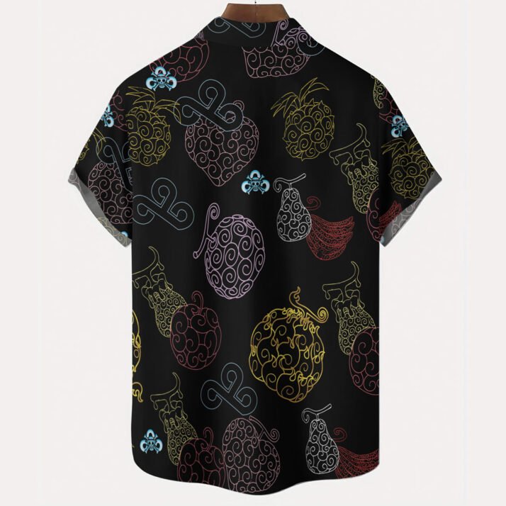 Devil Fruits Sketch Button Up Hawaiian Shirt