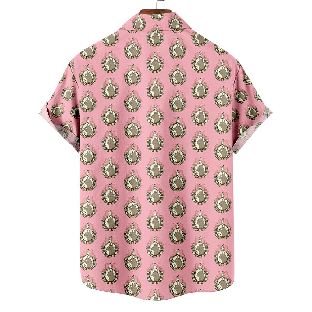 Pink Totoro Aloha shirt vintage