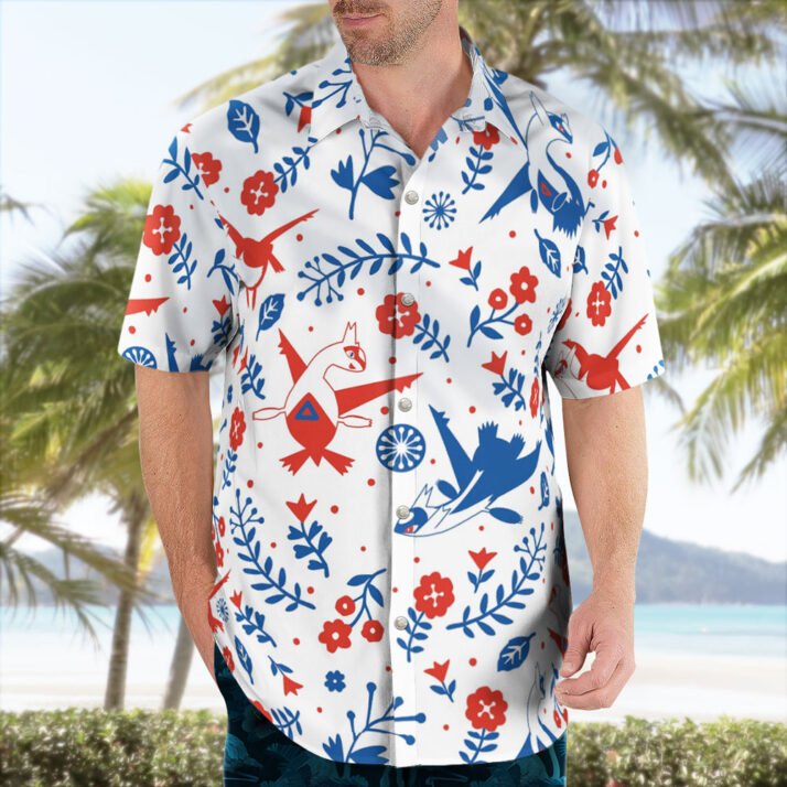 Pokemon Aloha Latias Latios Hawaiian Shirt - Image 3