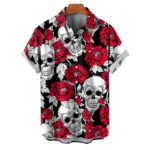 Skull Blossom Men's Hawaiian Shirt