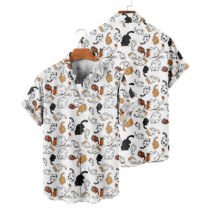 Sleepy Cat Belly Up Cat Short Sleeve Shirt