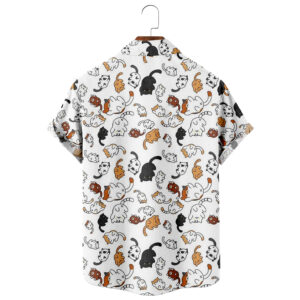 Sleepy Cat Belly Up Cat Short Sleeve Shirt
