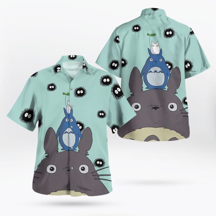 Anime Totoro Soot Sprites Hawaiian Shirt - Image 2