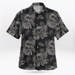 Vintage Gothic Skull Pattern Men's Hawaiian Shirt