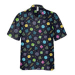 Dnd Pattern Navy Hawaiian Shirt