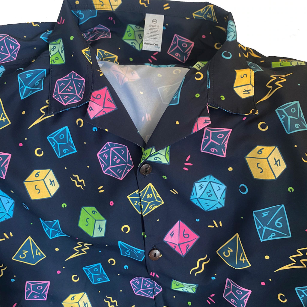 Dnd Pattern Navy Hawaiian Shirt 8 dnd pattern navy hawaiian shirt 3