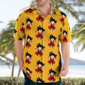 Kid Goku Anime Pattern Hawaiian Shirt