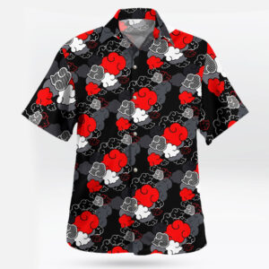 Akatsuki Pattern Hawaiian Shirt (1)