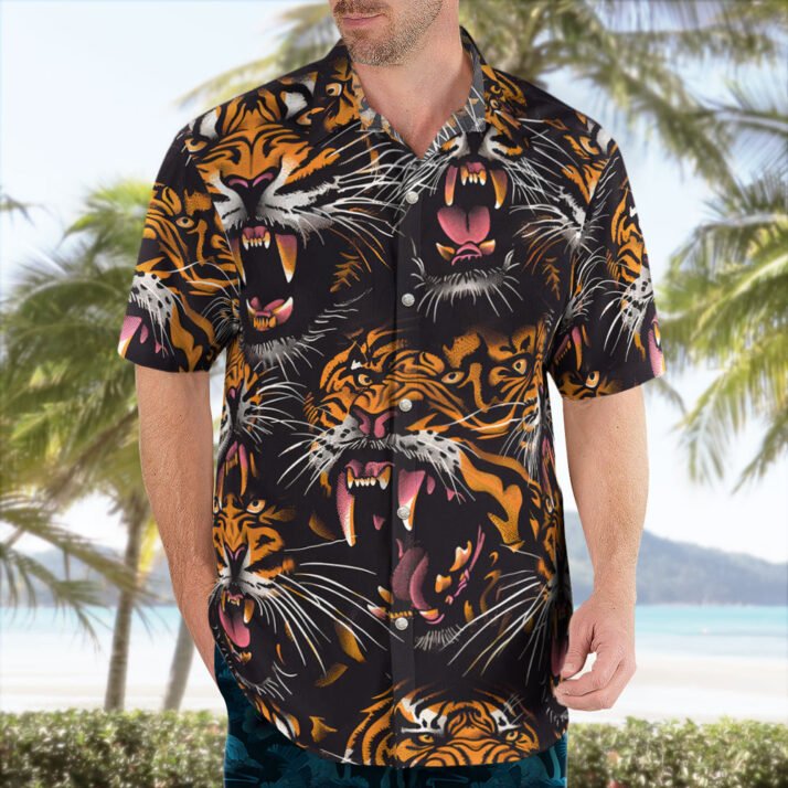 Angry Tigers Hawaiian Shirt – Fierce Jungle Vibes