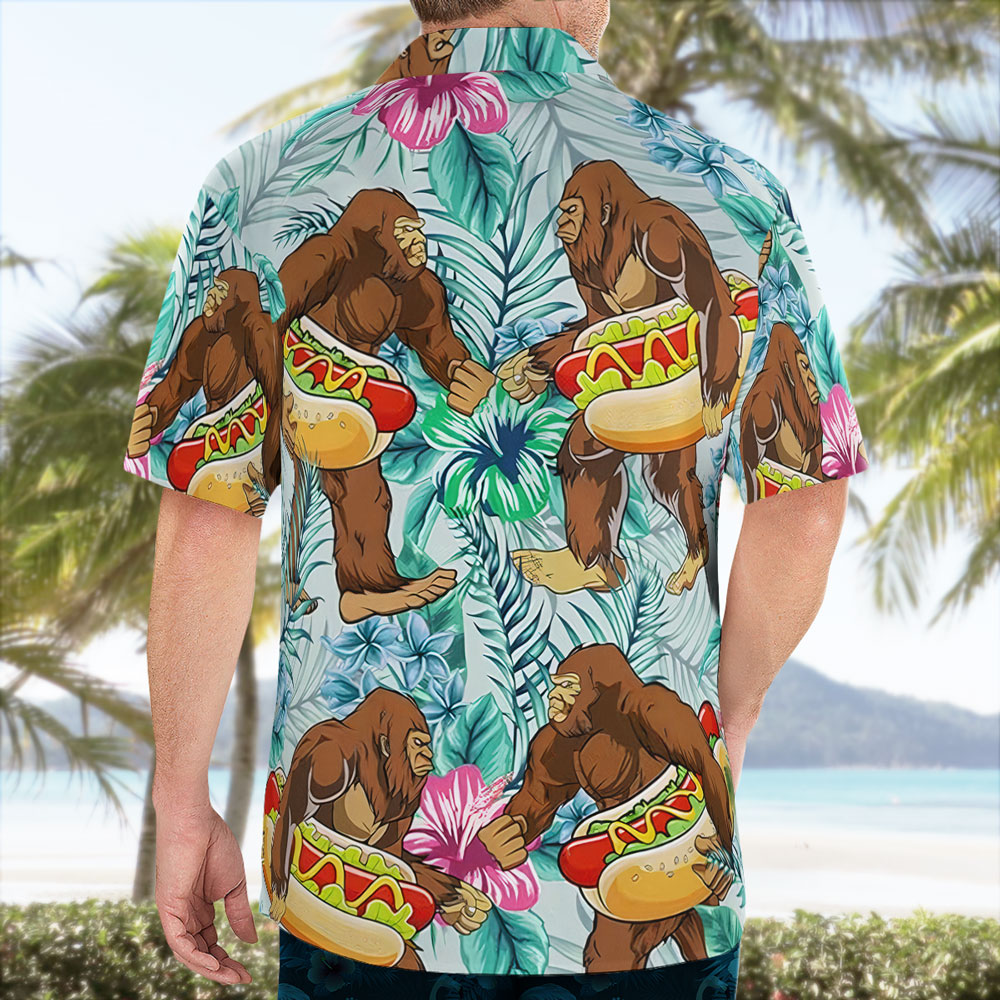 Bigfoot Sasquatch Aloha Pattern Button Up Hawaiian Shirt 9 Bigfoot Sasquatch aloha button up hawaiian Shirt 4