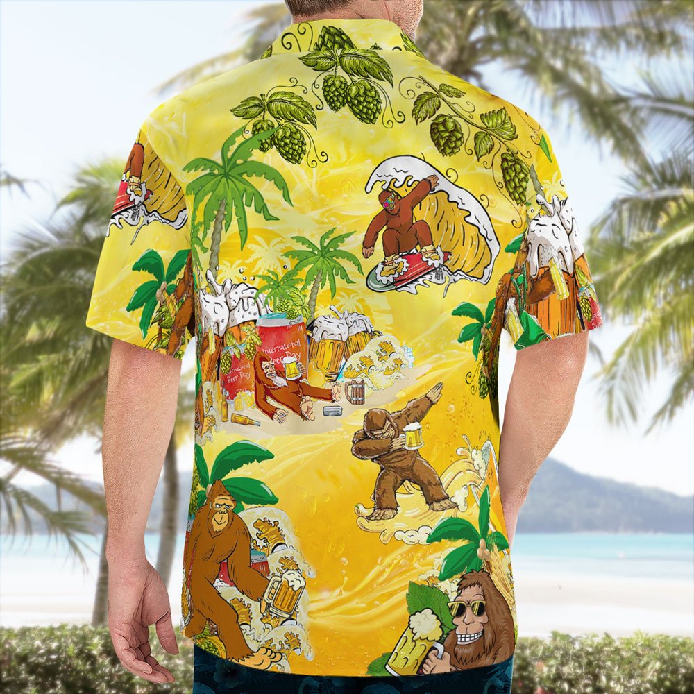Aloha Bigfoot Beer Hawaiian Shirt - Sasquatch Button-Up