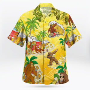 Aloha Bigfoot Beer Hawaiian Shirt - Sasquatch Button-Up