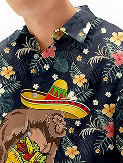 Bigfoot Tropical Floral Hawaiian Shirt 4 Bigfoot-Tropical-Floral-Hawaiian-Shirt-2