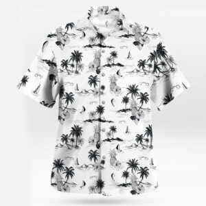 Black White Pineapple Hawaiian Shirt