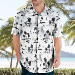 Black White Pineapple Hawaiian Shirt