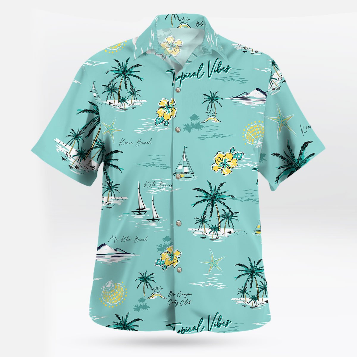 Blue Tropical Vibes Hawaiian Shirt 2