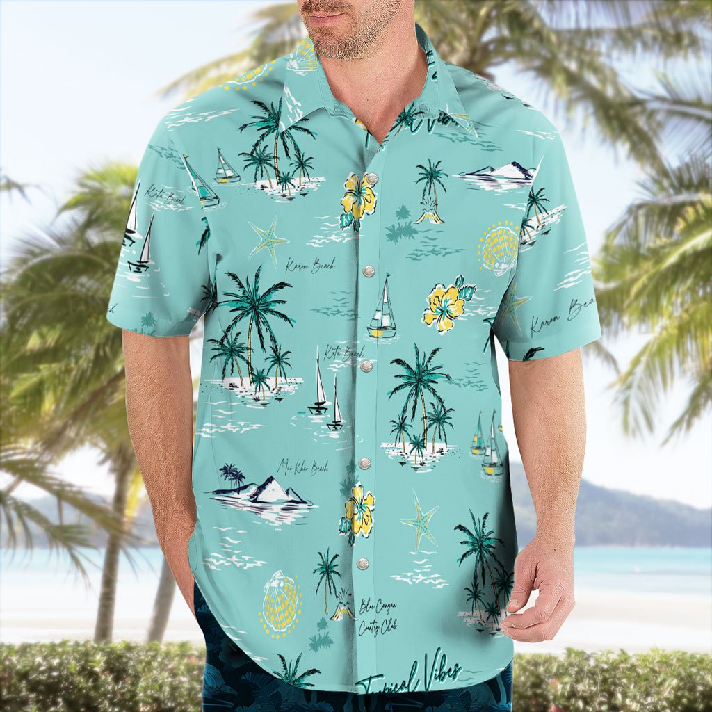 Blue Tropical Vibes Hawaiian Shirt 3