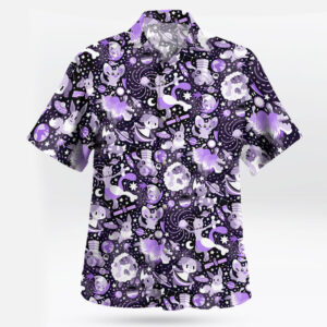Cosmic Pokemon Hawaiian Shirt – Purple Galaxy Vibes