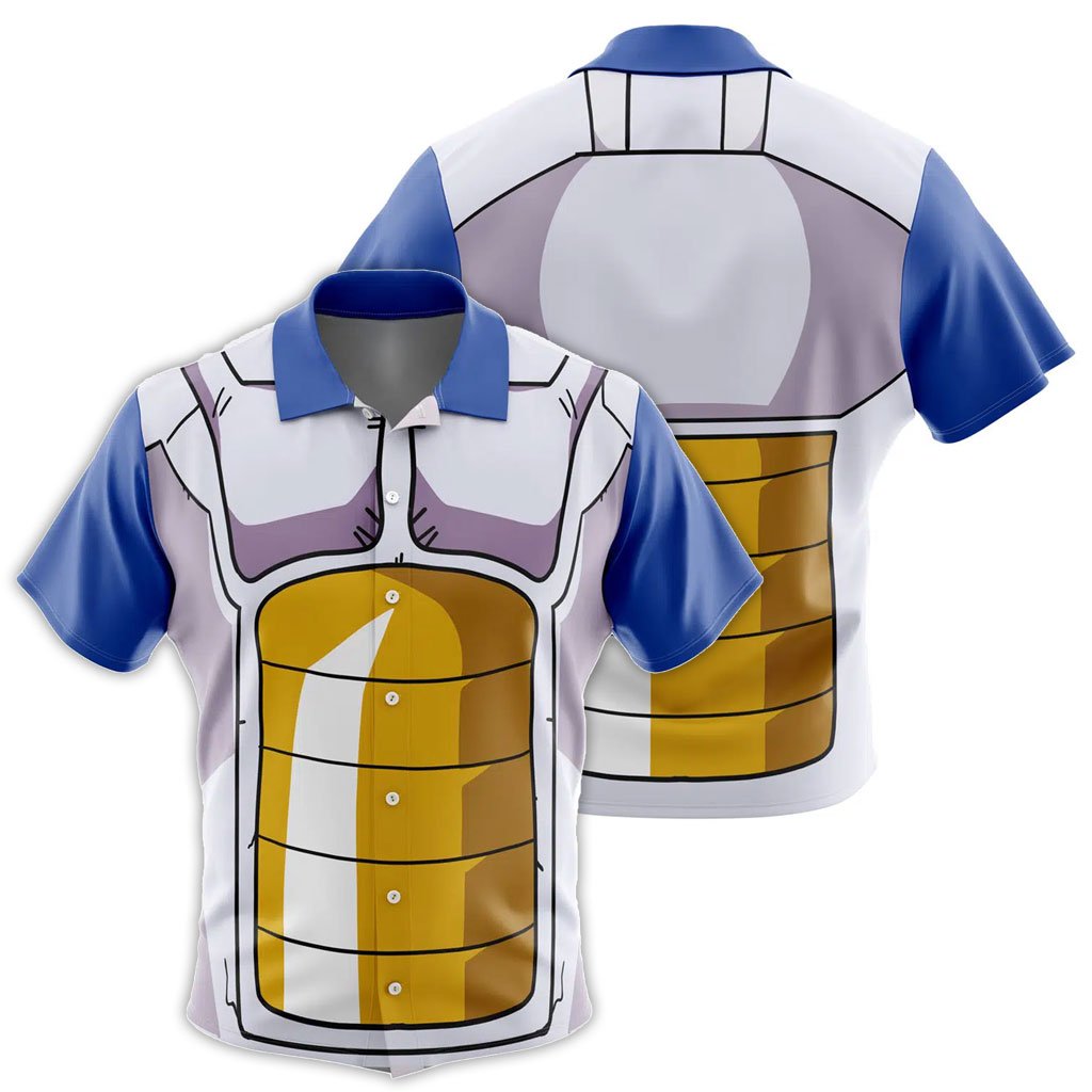 Cosplay Vegeta Armor Hawaiian Button-up Shirt 7 Cosplay Vegeta Armor Hawaiian Button-up Shirt