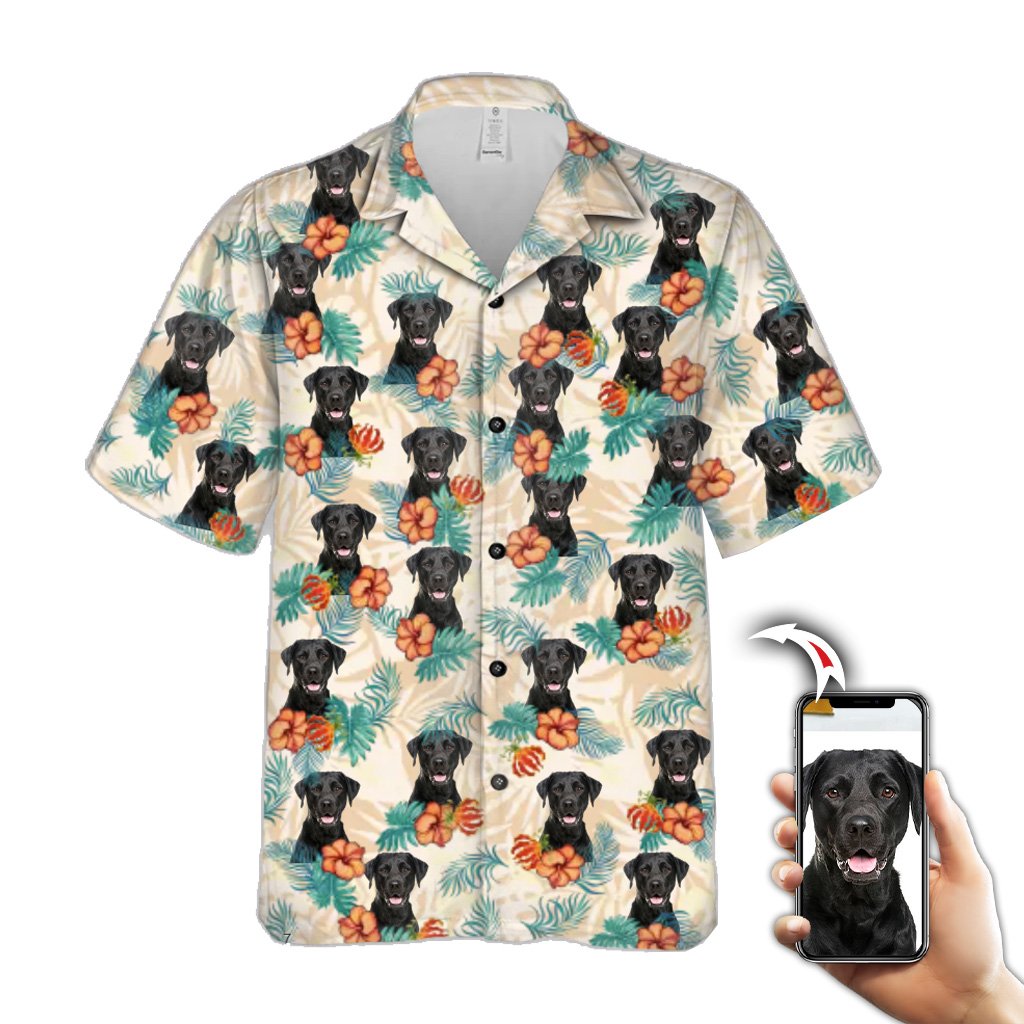 Custom Doge Face Hawaiian Shirt – Personalized Aloha Floral Shirt