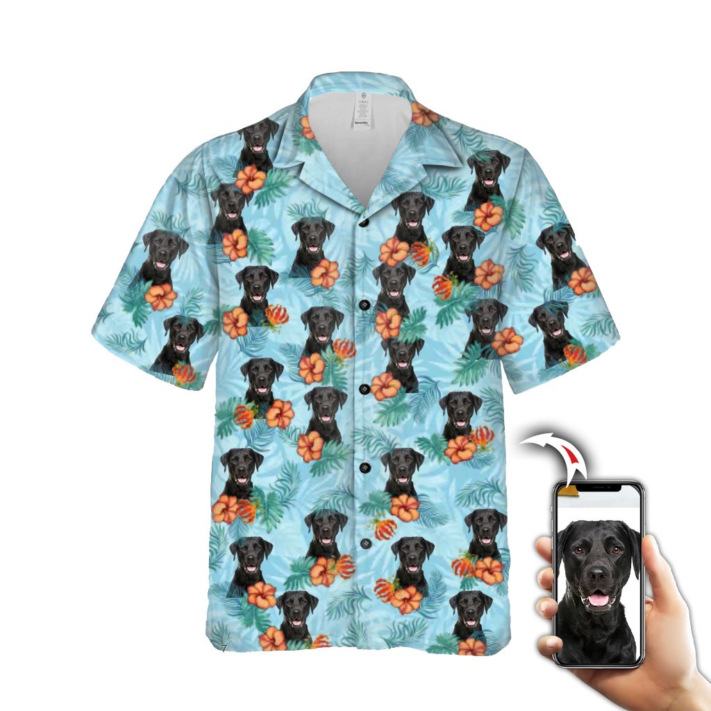 Custom Doge Face Hawaiian Shirt – Personalized Aloha Floral Shirt 2