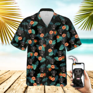 Custom Doge Face Hawaiian Shirt – Personalized Aloha Floral Shirt