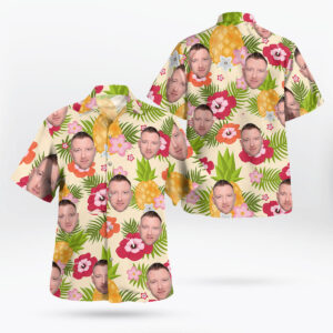 Custom Hawaiian Shirt with Pineapple and Floral Print