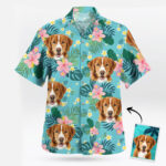 Custom Hibiscus Hawaiian Shirt with Dog Face av
