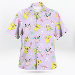 Cute Pokemon Button-Up Hawaiian Shirt