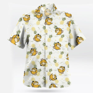 Cute Psyduck Pineapple Pattern Hawaiian Shirt (1)