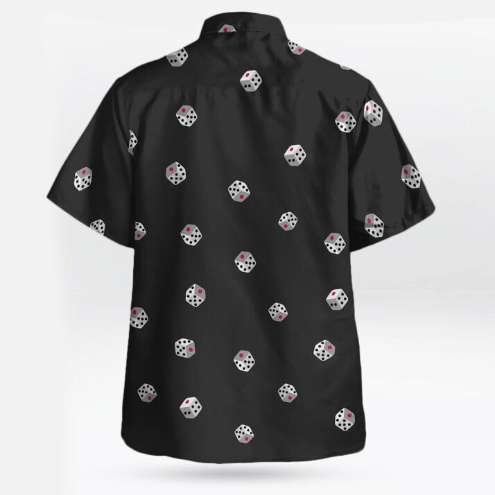 Dice Pattern Black Hawaiian Shirt - Image 2