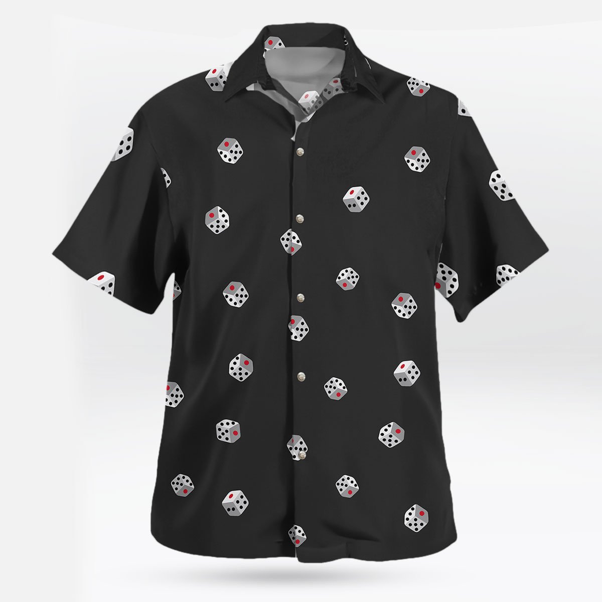 Dice Pattern Black Hawaiian Shirt av