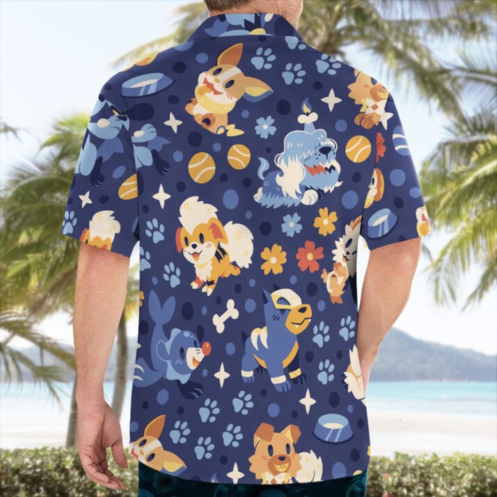 Dog Pokemon Hawaiian Shirt Tropical Style - Image 3