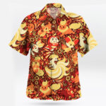 Fire-Type Pokemon Hawaiian Shirt – Tropical Flame Style