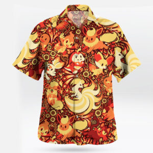 Fire-Type Pokemon Hawaiian Shirt – Tropical Flame Style