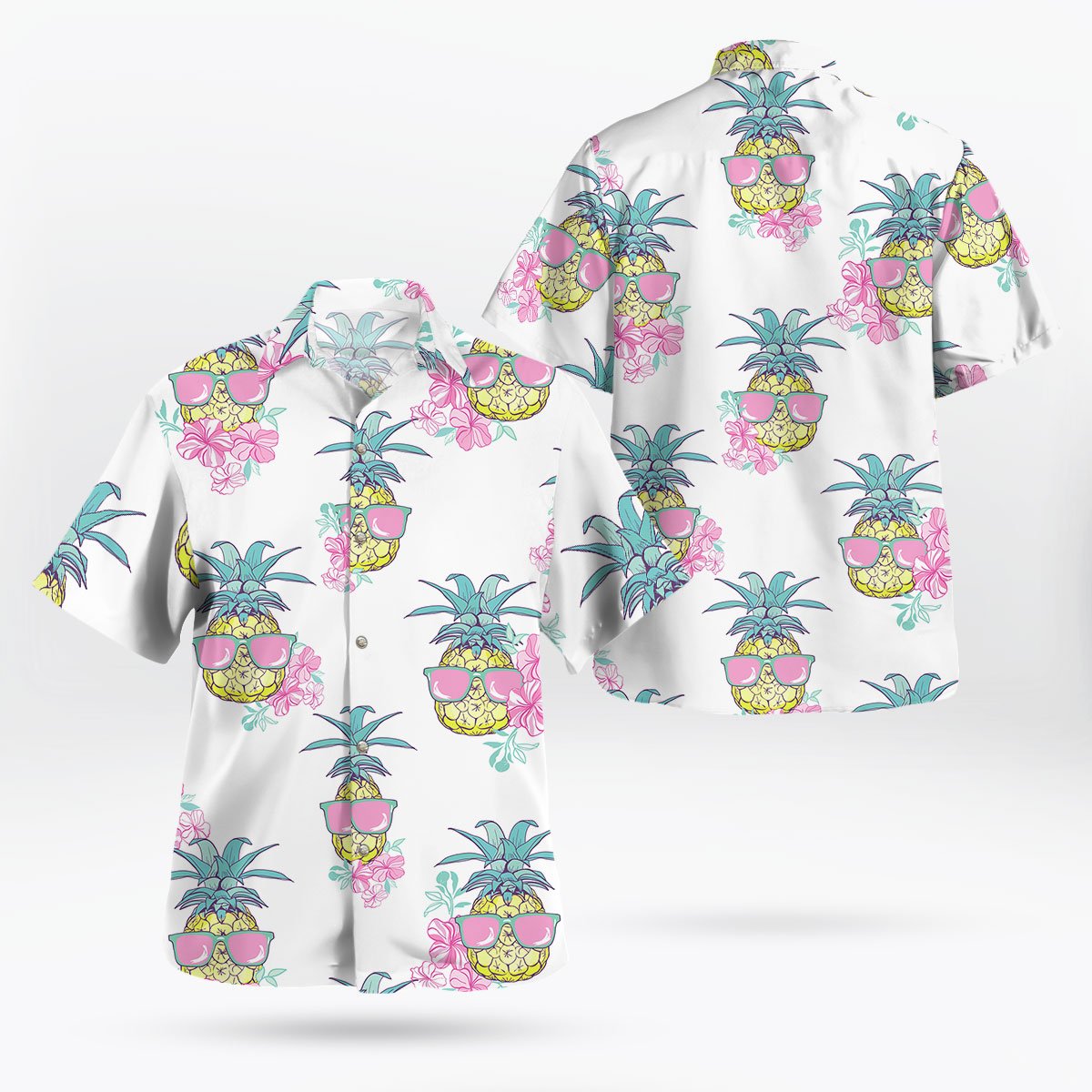Funny Pineapple Sunglasses Hawaiian Shirt 3