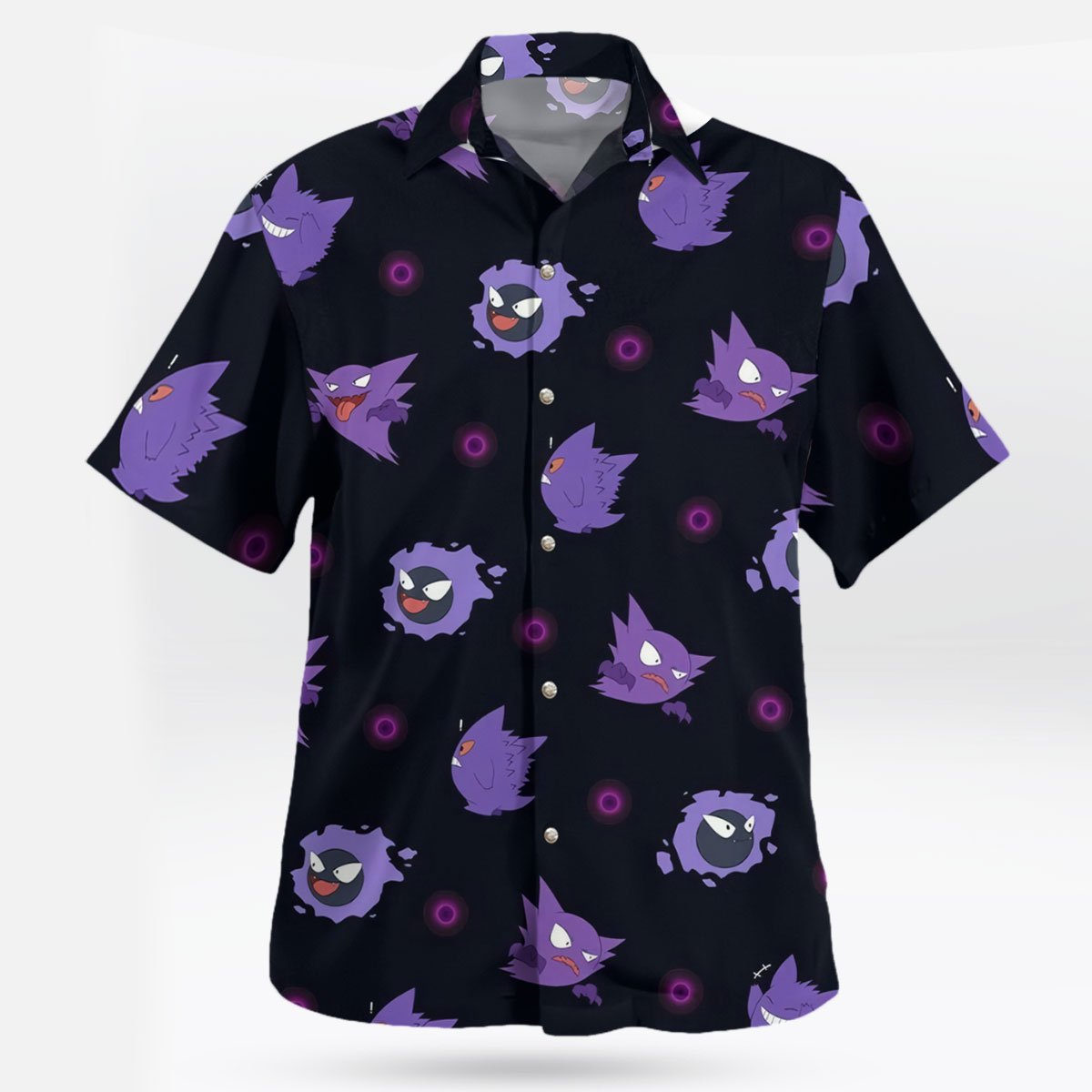 Gengar Evolution Hawaiian Shirt – Tropical Ghost Vibes 5 Gengar Evolution Hawaiian Shirt