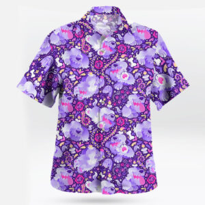 Greavard Purple Pattern Hawaiian Shirt – Spooky & Stylish Summer Look
