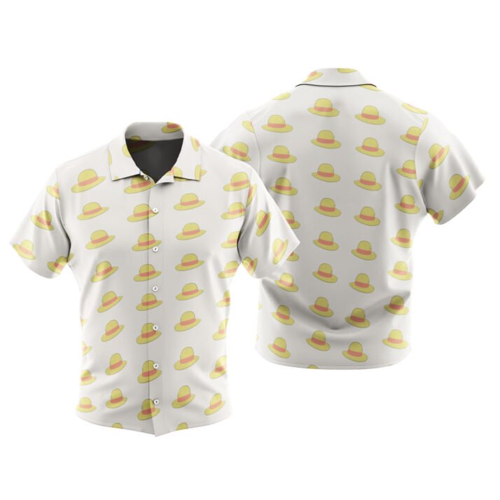 Luffy Hat Logo Hawaiian Shirt Button-up