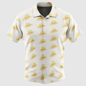 Luffy Hat Logo Hawaiian Shirt Button-up