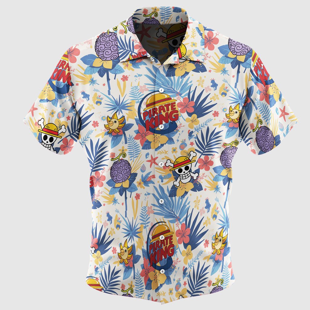 Anime Luffy Pirate King Aloha Shirt for Summer S-5XL 8 Luffy Pirate King Aloha Shirt