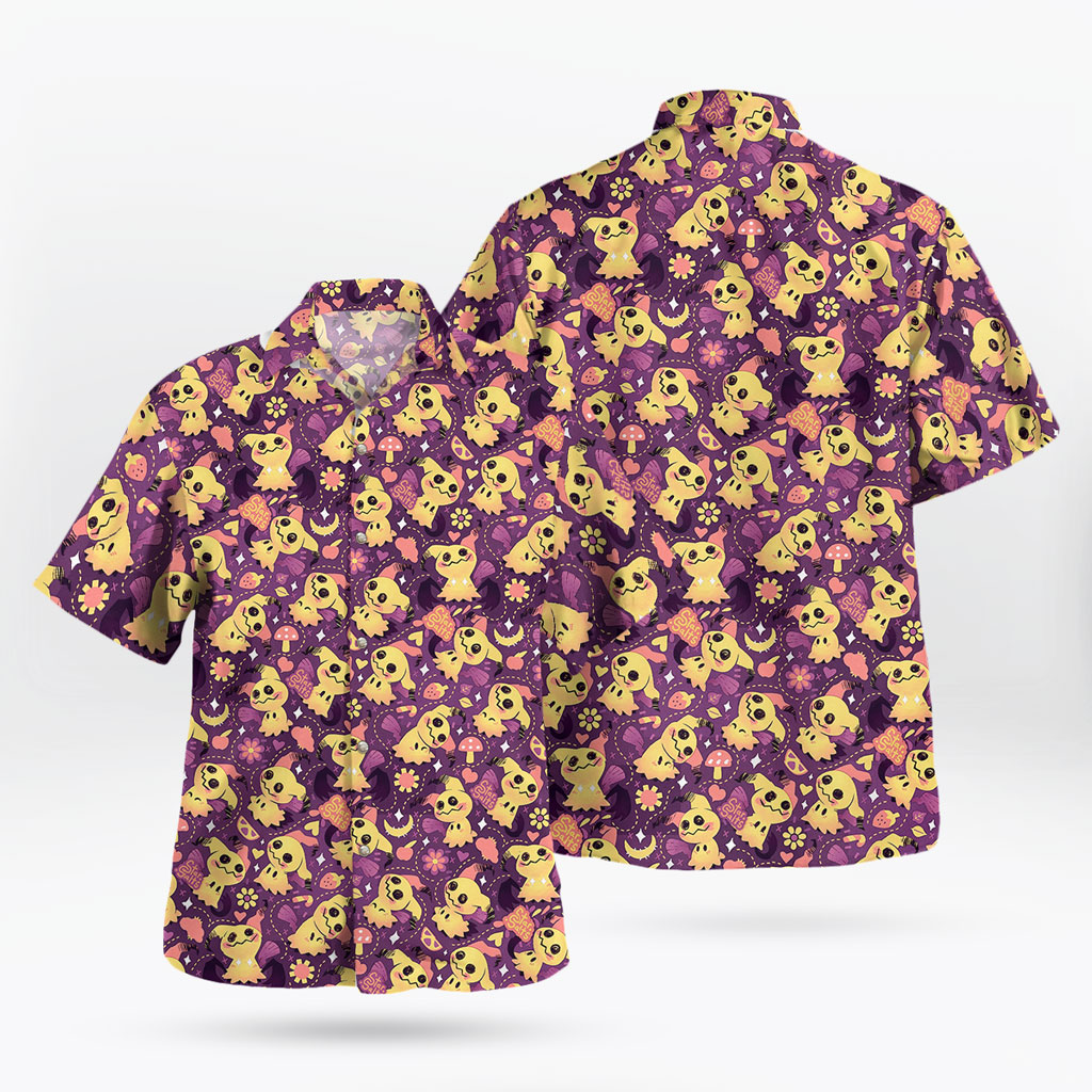 Mimikyu Hawaiian Shirt – Spooky-Cute Tropical Style 5 Mimikyu Hawaiian Shirt