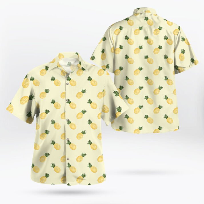Mini Pineapple Pattern Hawaiian Shirt – Tropical Vibe in Every Detail - Image 3