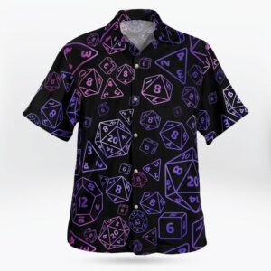 Minimal Dice Print Hawaiian Shirt – DND Gamer Summer Shirt